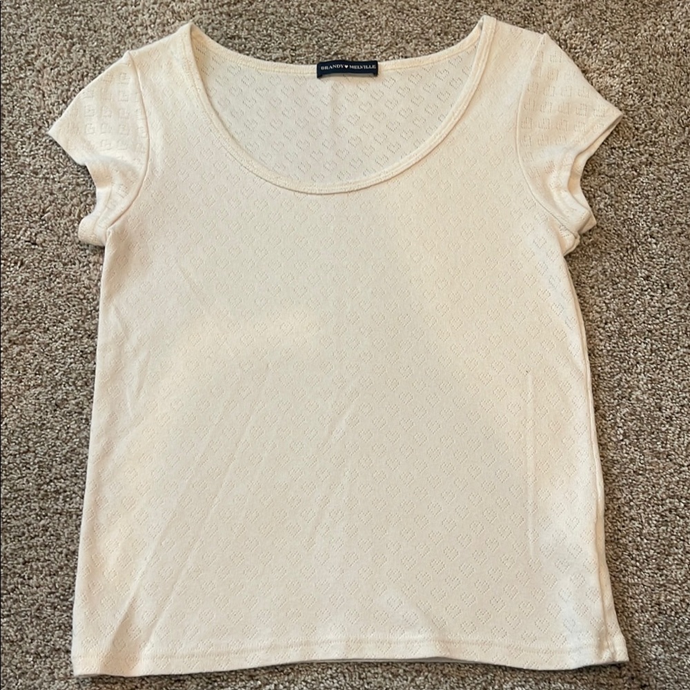 Brandy Melville heart soft t shirt